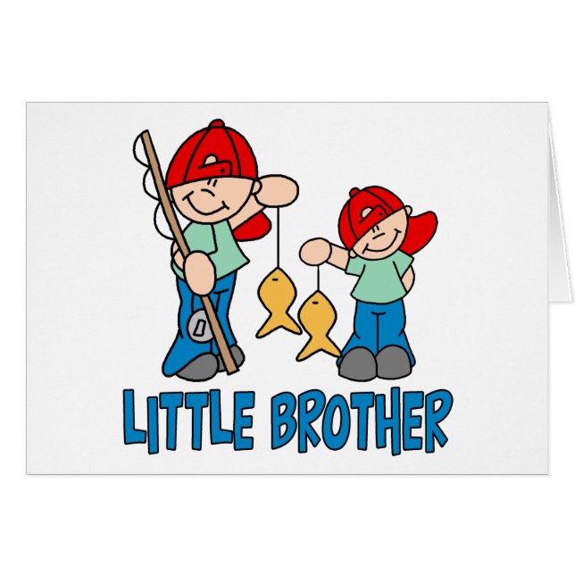 Fiskebuddister Little Brother Blank Card OBS Kort (Framsidan Horizontal)