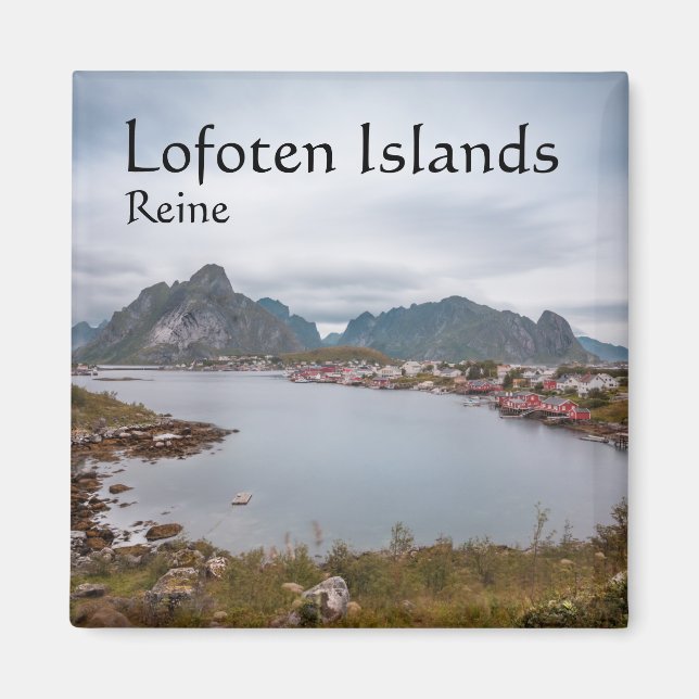 Fiskebyn Reine, Lofoten-öarna Magnet (Framsidan)