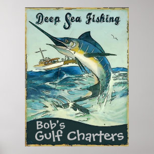 Fiskecharter för det djupa havet, redigerar text poster