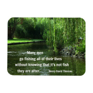 Fiskecitat av Henry David Thoreau Magnet