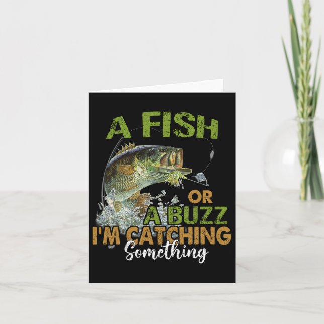Fiskecitat en fisk eller en Buzz jag fångar Kort (Framsida)