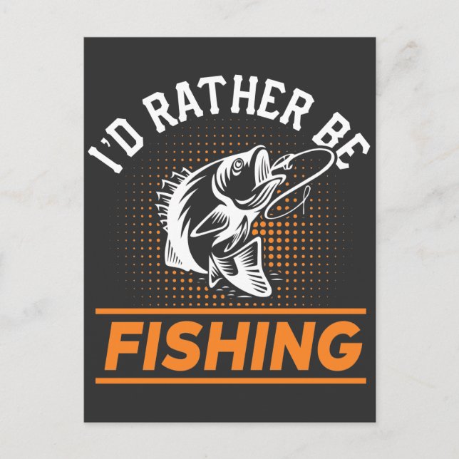 Fiskecitat Jag skulle hellre fiska Manar Kvinnor 2 Vykort (Framsida)