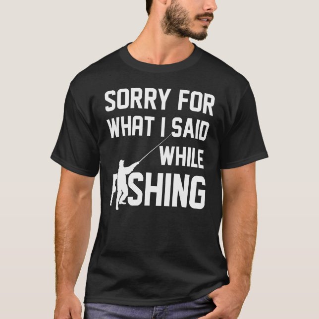 Fiskecitat Plagg   Unikt Fiskare Design T Shirt (Framsida)