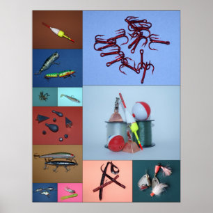 FiskeCollageaffisch Poster