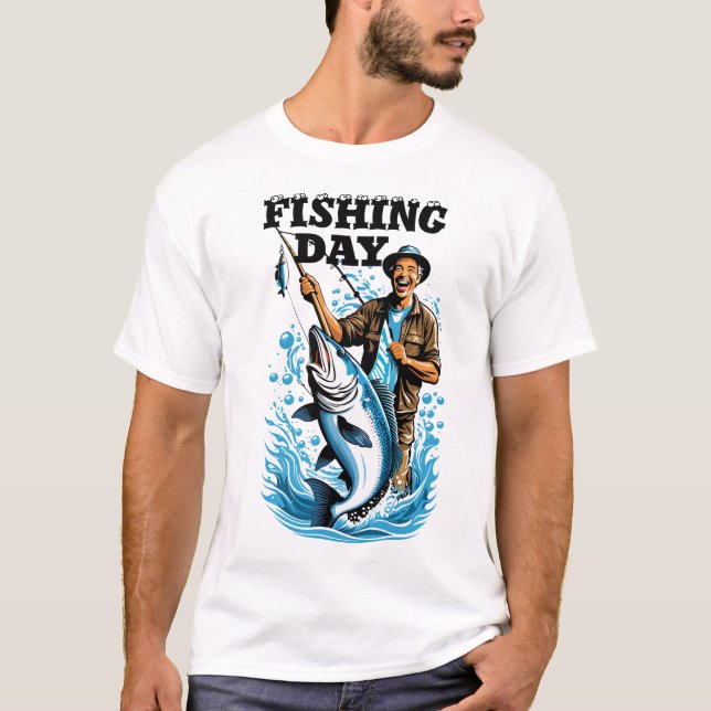 Fiskedag T Shirt (Framsida)
