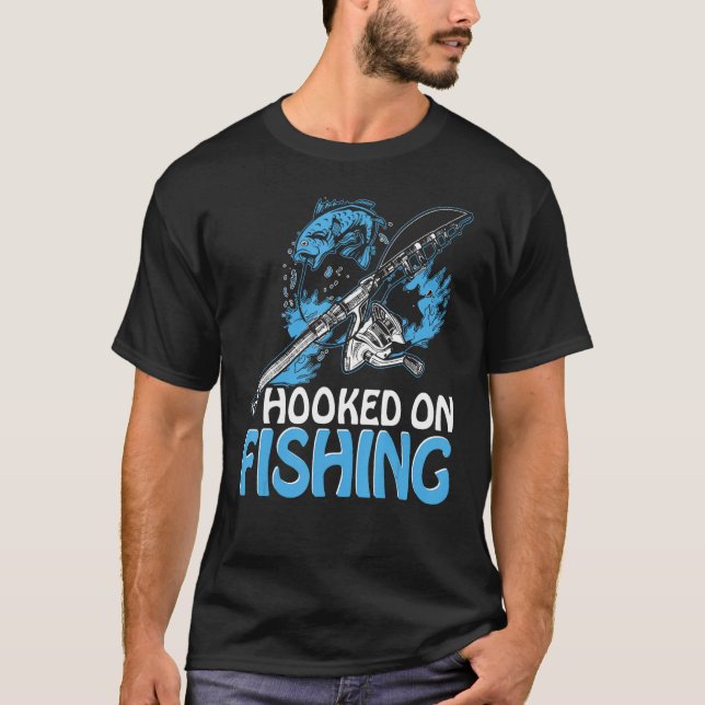 Fiskedesign för fiskare, stoppad t shirt (Framsida)