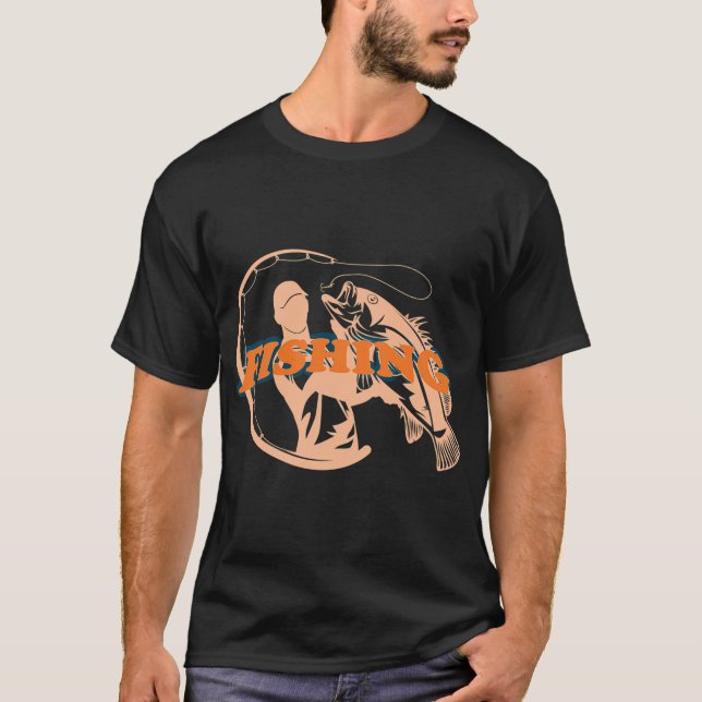 Fiskedesign T Shirt (Framsida)