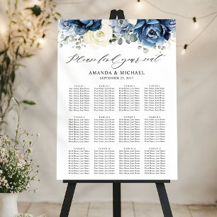 Fiskediagram för Dusty Blue Navy Champagne Ivory S Poster