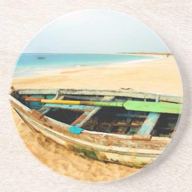 FiskeDory på stranden Underlägg (Framsidan)