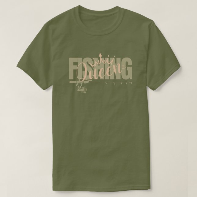 Fiskedrottning | militär - ro t shirt (Design framsida)