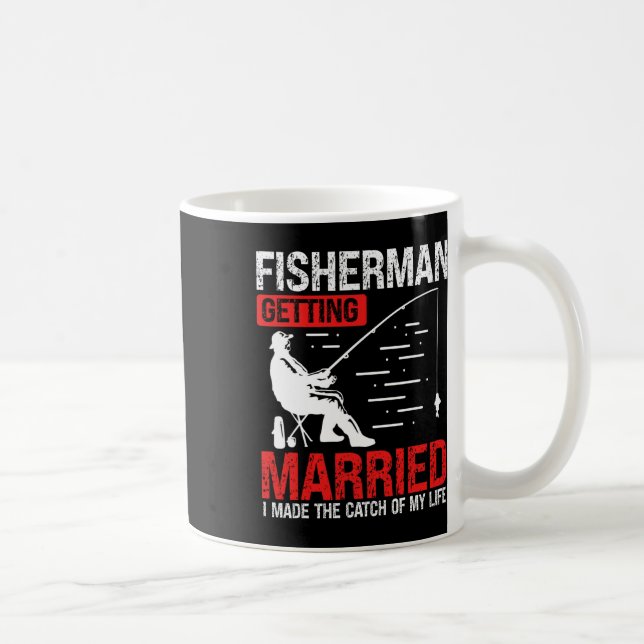 Fiskeengagemang Jag Fångade Min Drömfångst Fisk Kaffemugg (Höger)
