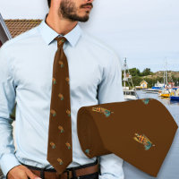Fiskefält Fiskare Chocolate Brown Neck Tie