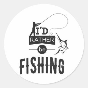 Fiskefält Fiske efter gler Fiske efter Humor Funny Runt Klistermärke