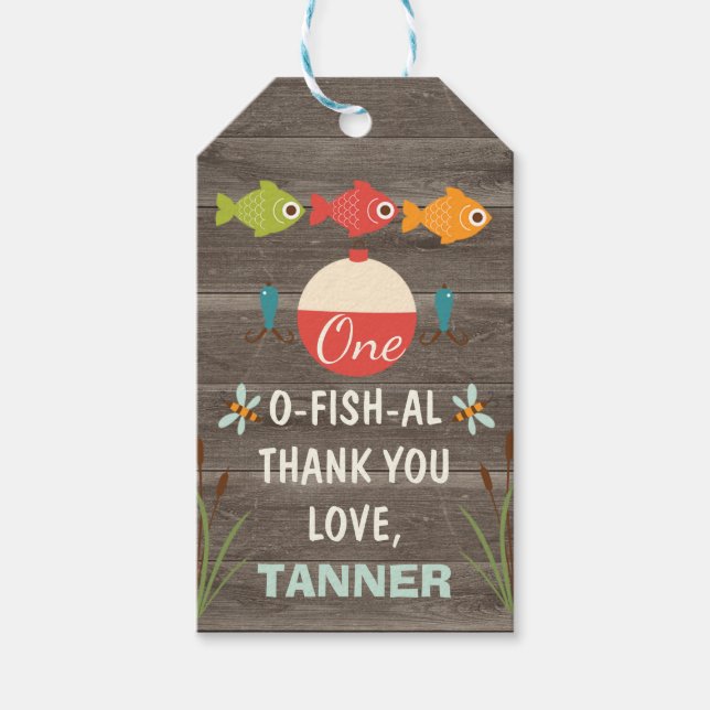 Fiskefält Fiskets favoritmärke på födelsedagen Presentetikett (Framsidan)