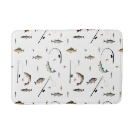 Fiskefält och fiskält, tema Mönster Badrumsmatta