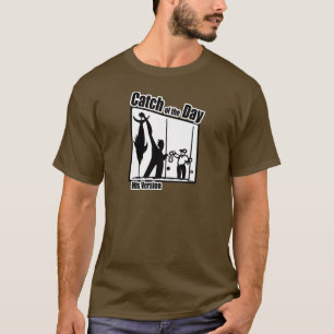 Fiskefångst vid bekvämt Humor T-shirt