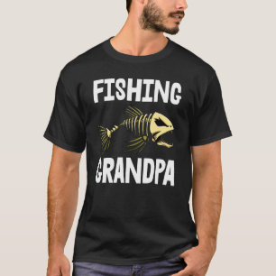 Fiskefarfar Tee Skelett Fisk Ben Tee Vassa Tänder