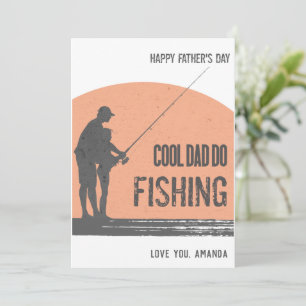 Fiskefarsdagskort Orange Fiskare Tack Kort