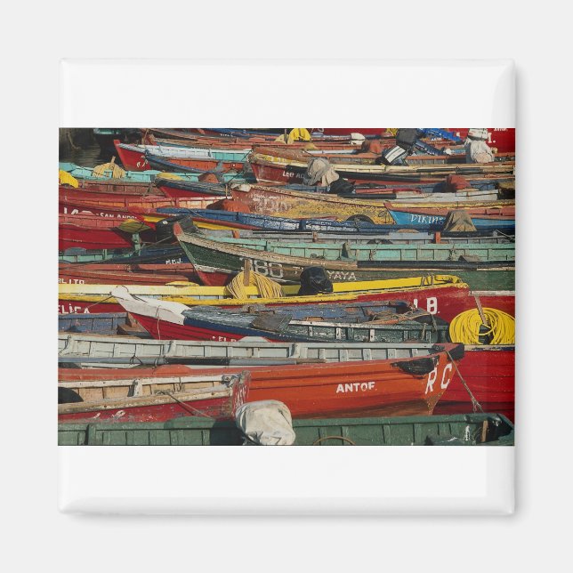 Fiskefartyg, Antofagasta, Chile Magnet (Framsidan)