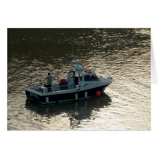 Fiskefartyg, Cardiff Bay Hälsningskort (Framsidan Horizontal)