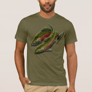 Fiskefartyg Coho Salmon Manar-tröjor T Shirt