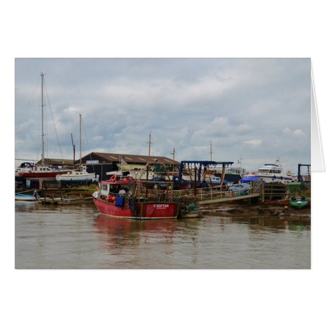 Fiskefartyg Crofter Hälsningskort (Framsidan Horizontal)