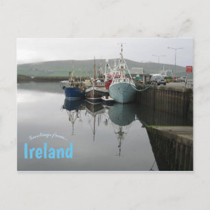 Fiskefartyg Dingle Harbour County Kerry Ireland Vykort