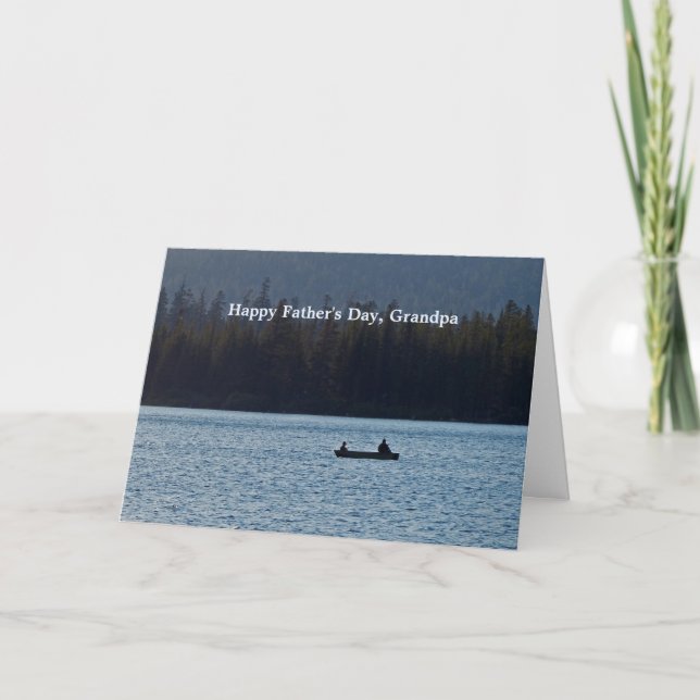 Fiskefartyg, fiskare, farfar från Fars dag Kort (Framsida)