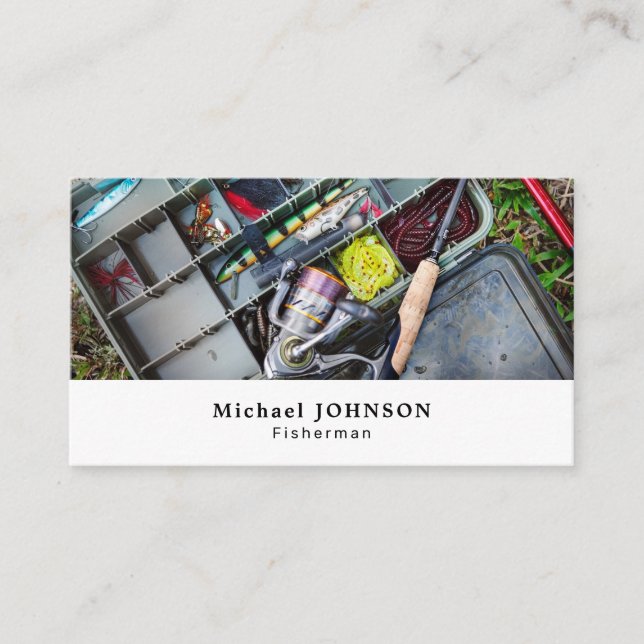 Fiskefartyg, fiskare, fiskelager visitkort (Framsida)