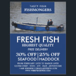 Fiskefartyg, fiskare/maka, fiskmarknad reklamblad<br><div class="desc">Fiskefartyg,  fiskare/hustru,  reklamflygare på fiskmarknaden från Affärskortet Store.</div>