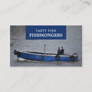Fiskefartyg, fiskare/maka, fiskmarknad visitkort