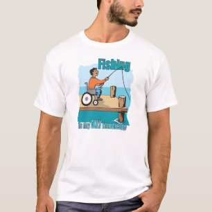 Fiskefartyg för fiske med nackdelar för rullstol t-shirt