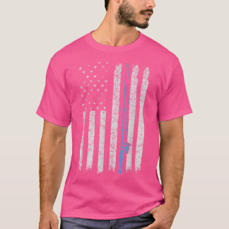 Fiskefartyg För manar Boy Rod Fishing American Fla T Shirt