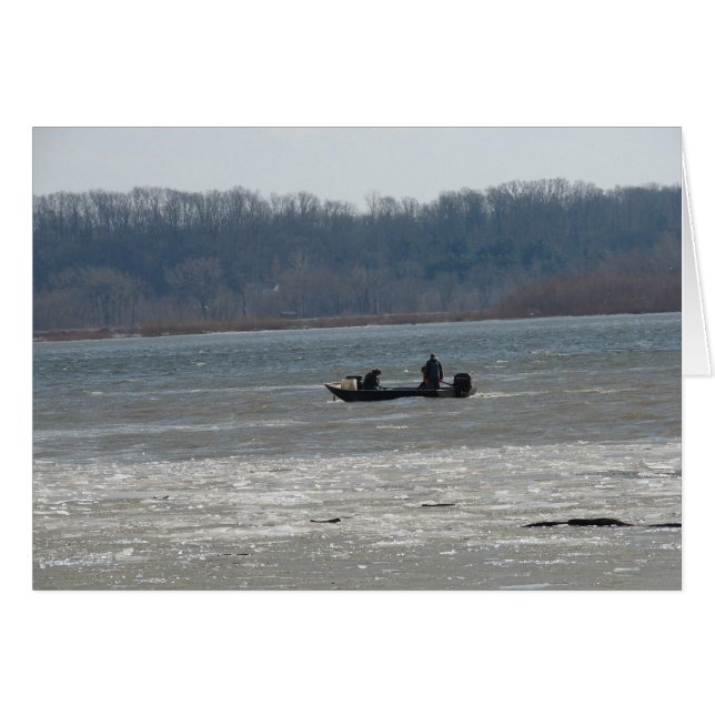 Fiskefartyg Hälsningskort (Framsidan Horizontal)