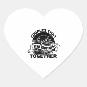 Fiskefartyg Hjärtformat Klistermärke