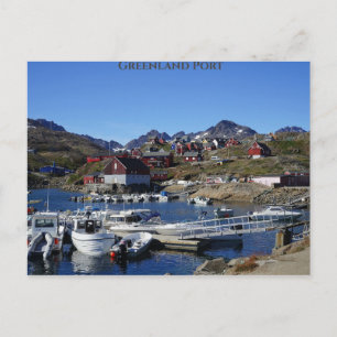 Fiskefartyg i Grönlands hamn Vykort