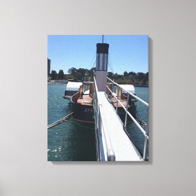 Fiskefartyg i hamnen canvastryck (Framsida)