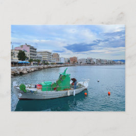 Fiskefartyg i hamnkorint Grekland Vykort