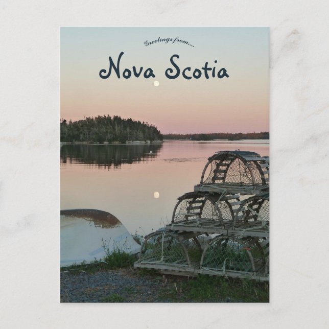 Fiskefartyg i Lobster i Nova Scotia Vykort (Framsida)