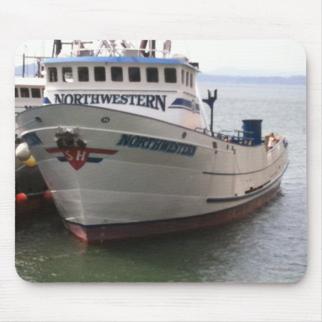 Fiskefartyg i nordvästra krabban musmatta (Framsidan)