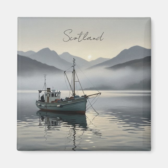 Fiskefartyg i Skottland Travel Magnet (Framsidan)