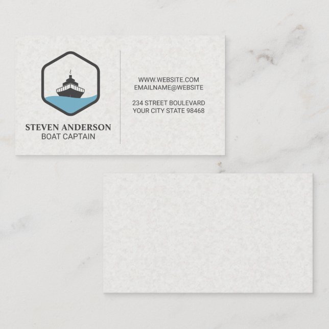 Fiskefartyg | Kryssning, Frakt Visitkort (Fram/baksida)