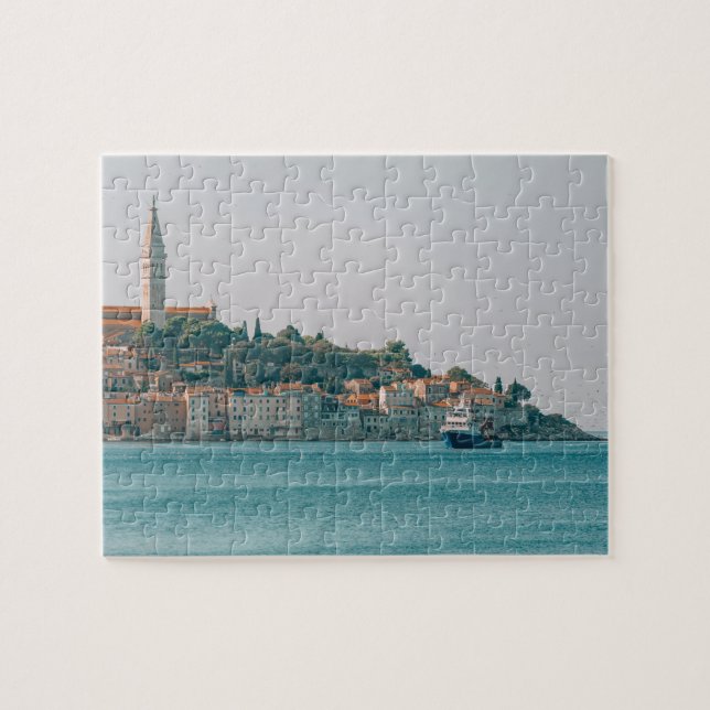 Fiskefartyg nära Rovinj Kroatien Pussel (Horisontell)