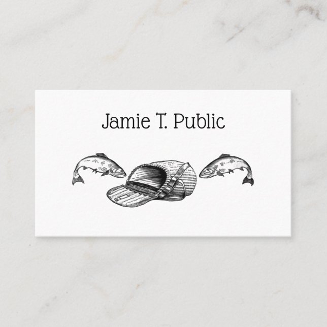 Fiskefartyg och fisk visitkort (Framsida)