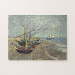 Fiskefartyg på stranden pussel