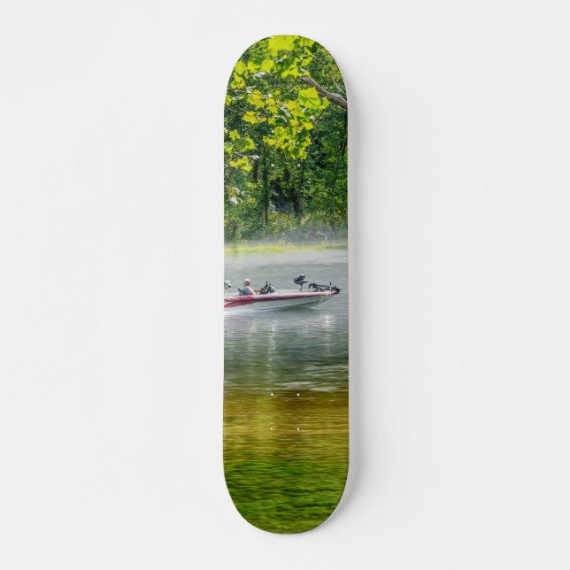 Fiskefartyg på väg mini skateboard bräda 18,5 cm (Framsida)