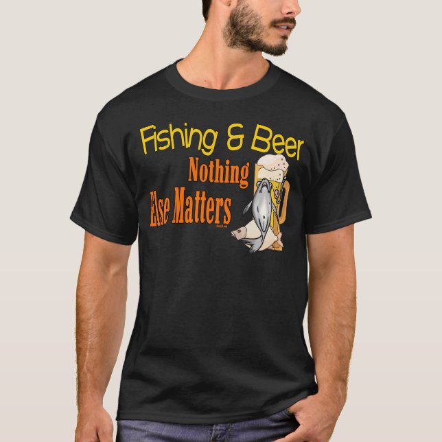 Fiskefartyg som fiskar efter Humor Tee Shirt (Framsida)