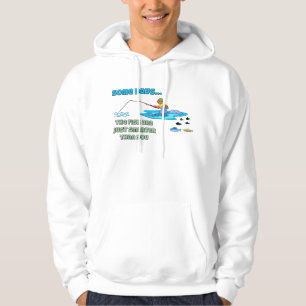 Fiskefartyg som fiskar Humor Fiskar är smartare Sweatshirt Med Luva