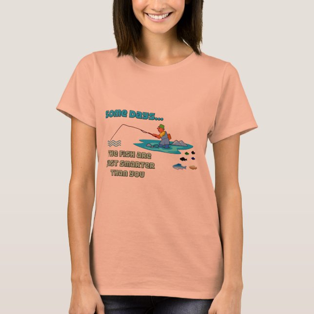 Fiskefartyg som fiskar Humor Fiskar är smartare T Shirt (Framsida)