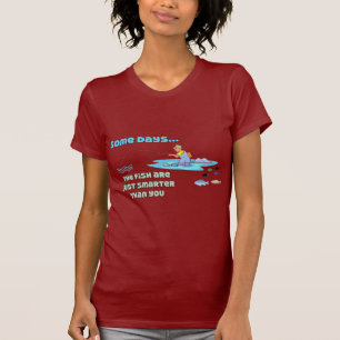 Fiskefartyg som fiskar Humor Fiskar är smartare Tee Shirt